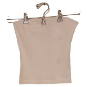 Cream Divided H&amp;M Women's Ribbed Tube Top
